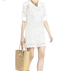 BcbgMaxAzria off white lace dress.  Xxs